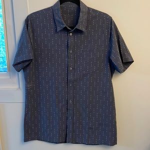 Men’s short sleeve performance stretch button down UPF 30+